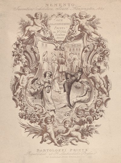 Mainos Mementolle, Inventions Exhibition, South Kensington, 1885, ca. 1885. tekijältä Francesco Bartolozzi