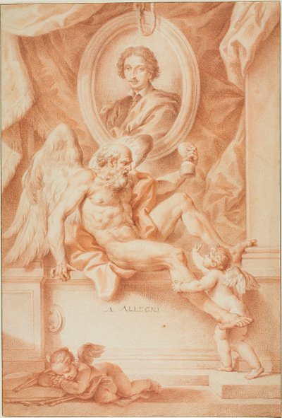 Allegoria ajasta taidemaalarin (Claude Lorrain) kunniaksi. tekijältä Francesco Bartolozzi