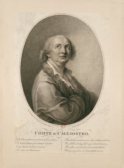 Kreivi Alessandro di Cagliostro 1743-1795. tekijältä Francesco Bartolozzi
