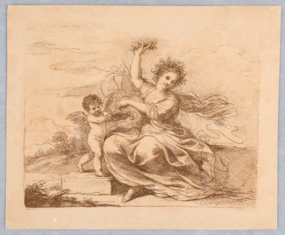 Flora, Cupidon kanssa tekijältä Francesco Bartolozzi