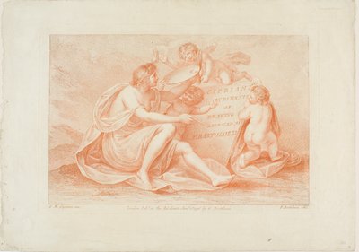 Etukuva Ciprianin teoksesta "Rudiments of Drawing" (Piirtämisen alkeet) tekijältä Francesco Bartolozzi