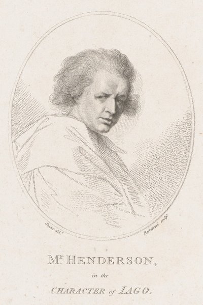 John Henderson, Iago Shakespearen Othellon hahmo, 1786. tekijältä Francesco Bartolozzi