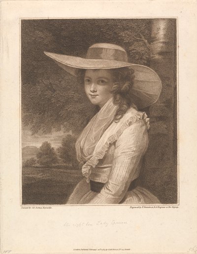 Lavinia, kreivitär Spencer, varakreivitär Althorp tekijältä Francesco Bartolozzi