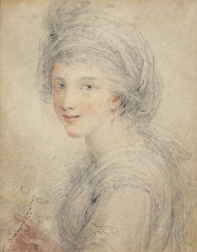 Angelica Kauffmanin muotokuva (värilliset liidut paperille) tekijältä Francesco Bartolozzi