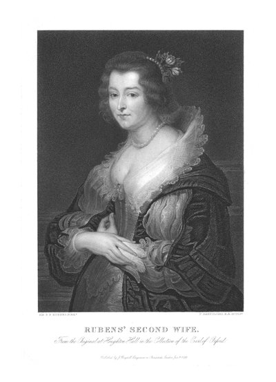 Rubensin toinen vaimo, 1700-luvun puolivälissä. tekijältä Francesco Bartolozzi