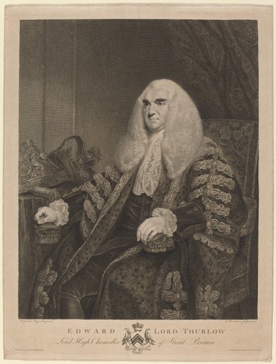 Edward, lordi Thurlow tekijältä Francesco Bartolozzi after Sir Joshua Reynolds