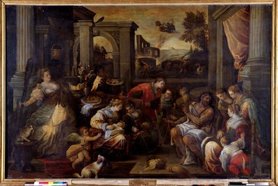 Hercules ja Omphale Hercules, rakastunut Lycia Omphaleen kuningattareen, ottaa kissansa tekijältä Francesco Bassano