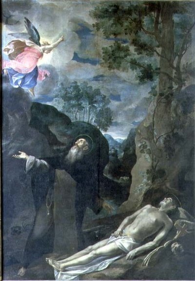 St. Anthony Abbotin kuolema tekijältä Francesco Borgani