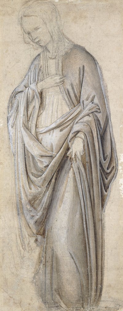 Drapery Study Neitsyt Annunciate, tekijältä Francesco Botticini