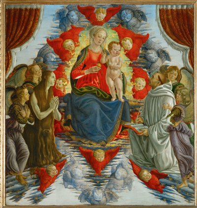Madonna ja lapsi enkelten keskellä - La Vierge et l