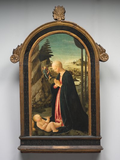 Madonna ja lapsi Tobiaksen ja enkeli Rafaelin kanssa, n. 1470. tekijältä Francesco Botticini