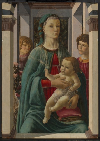 Neitsyt ja lapsi kahden enkelin kanssa, 146575. tekijältä Francesco Botticini