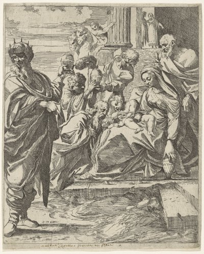 Kuninkaiden palvonta tekijältä Francesco Brizio (attributed to)