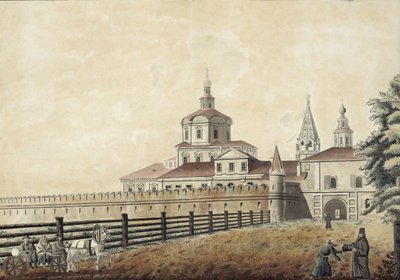 Pyhän Andronikin luostari Moskovassa, 1780-luku tekijältä Francesco Camporesi