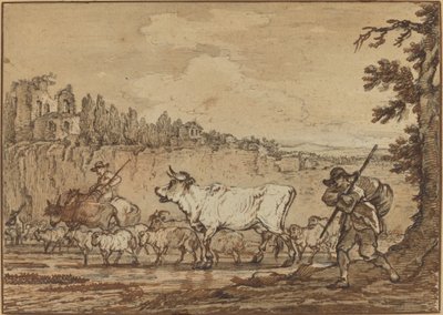 Paimen ylittää joen tekijältä Francesco Casanova