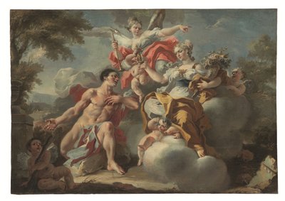 Yksi parista allegorioista (öljy paneelille) tekijältä Francesco Celebrano
