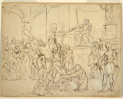 Piirros, Pyhän Andreaksen marttyyri, 1825-50 tekijältä Francesco Coghetti