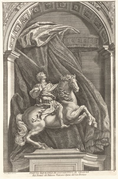 Konstantinuksen patsas, 1704-1742. tekijältä Francesco Faraone Aquila