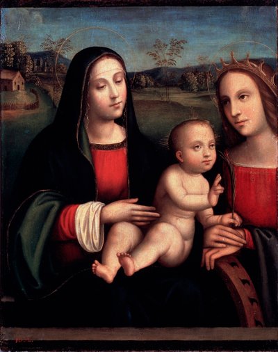 Neitsyt ja lapsi, 1400 tai 1500-luvun alku tekijältä Francesco Francia