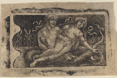 Triton ja Nymfi tekijältä Francesco Francia or Peregrino da Cesena