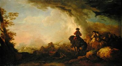 Taistelu (öljy kankaalle) tekijältä Francesco Giuseppe Casanova