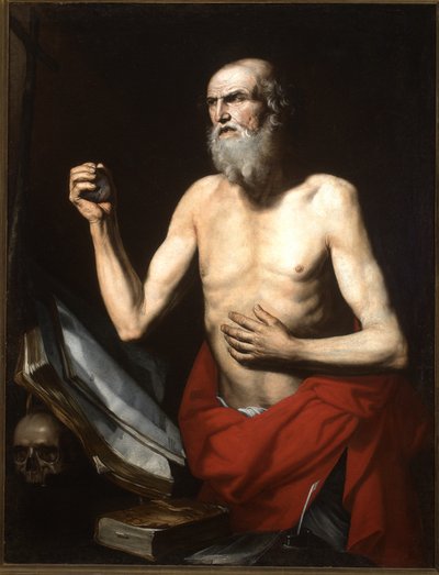 Pyhä Hieronymus katuva, noin 1600 (maalaus) tekijältä Francesco Glielmo