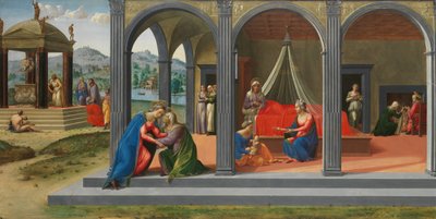 Kohtauksia Pyhän Johannes Kastajan elämästä, n. 1506-7. tekijältä Francesco Granacci