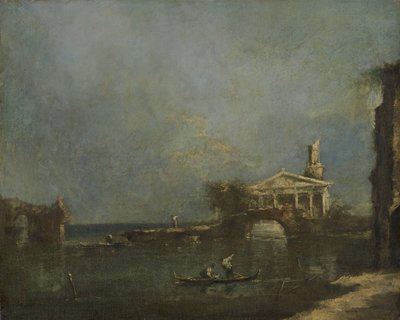 Laguuni Venetsian lähellä tekijältä Francesco Guardi (attributed to)