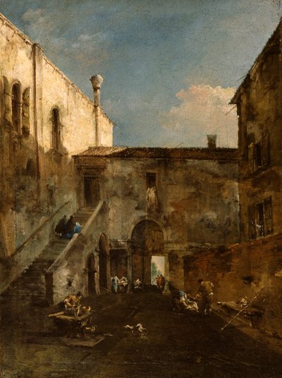 Venetsialainen sisäpiha tekijältä Francesco Guardi