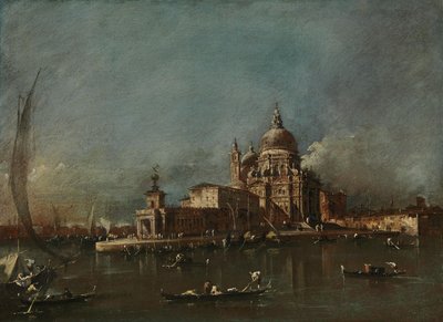 Näkymä Santa Maria della Salutelle ja Doganalle tekijältä Francesco Guardi