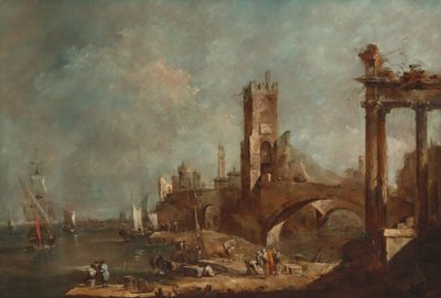 Capriccio satamasta, n. 17601770. tekijältä Francesco Guardi