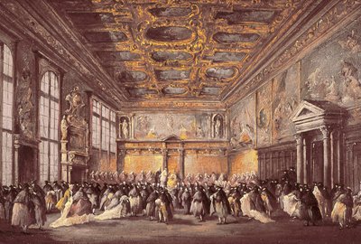 Juhlatilaisuus Dogen palatsissa tekijältä Francesco Guardi