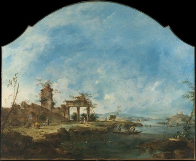 Fantastinen maisema, noin 1765 tekijältä Francesco Guardi