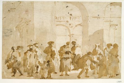 Figurenstudien tekijältä Francesco Guardi