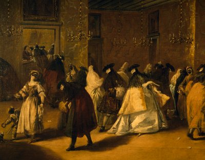 Il ridotto (naamioituneet venetsialaiset) tekijältä Francesco Guardi
