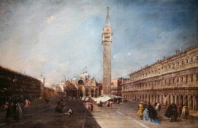 Piazza San Marco (öljy kankaalle) tekijältä Francesco Guardi