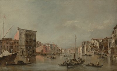 Grand Canal Venetsiassa Palazzo Bembon kanssa, n. 1768 tekijältä Francesco Guardi