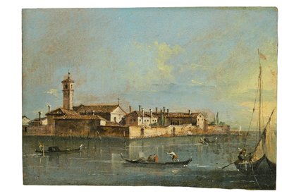 Lazzaretto Vecchion saari, Venetsia tekijältä Francesco Guardi