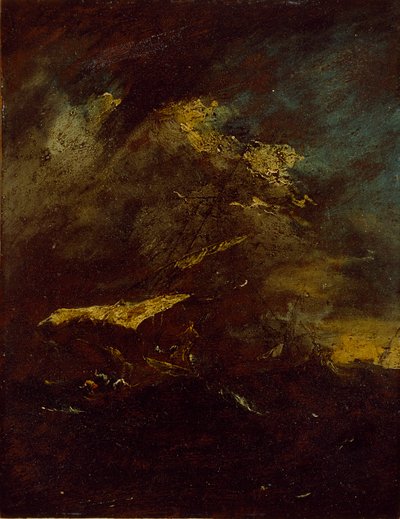 Kaksi alusta myrskyssä, 1700-luku tekijältä Francesco Guardi