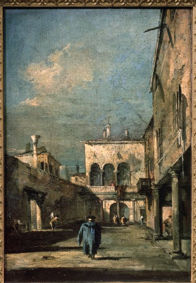 Venetsialainen piha tekijältä Francesco Guardi