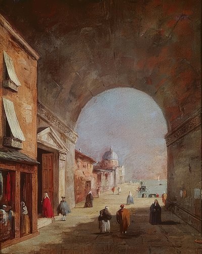 Venetsialainen maisema tekijältä Francesco Guardi
