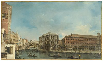 Venetsia: Rialton silta ja Palazzo dei Camerlenghi tekijältä Francesco Guardi