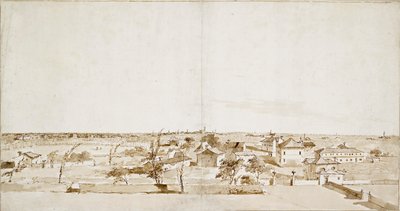 Näkymä Villa Loredanin puutarhaan 1700-luvun puolivälissä tekijältä Francesco Guardi