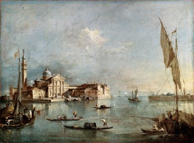 Näkymä San Giorgio Maggioren saarelle vuosina 1765–1775. tekijältä Francesco Guardi
