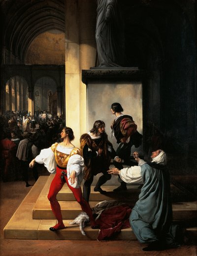 Francesco Hayezin (1791-1882) Lampugnani Conspiracy, öljy kankaalle tekijältä Francesco Hayez