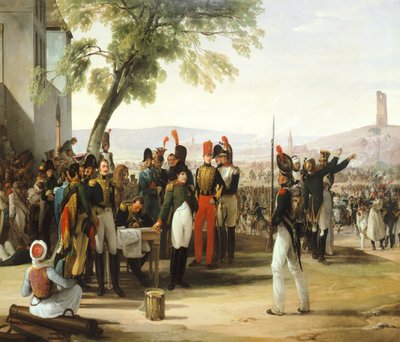 Napoleon Wagramin taistelun jälkeen, Francesco Hayez (1791-1882) tekijältä Francesco Hayez