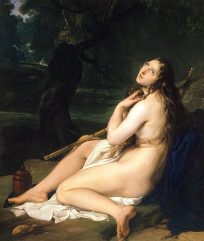 Katuva Pyhä Maria Magdaleena, kirjoittanut Francesco Hayez (1791-1882), öljy kankaalle tekijältä Francesco Hayez