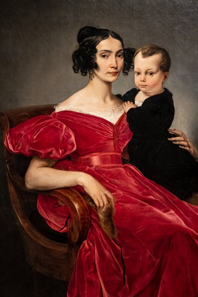 Muotokuva kreivitär Teresa Zumali Marisilistä ja hänen pojastaan ​​Giuseppesta tekijältä Francesco Hayez
