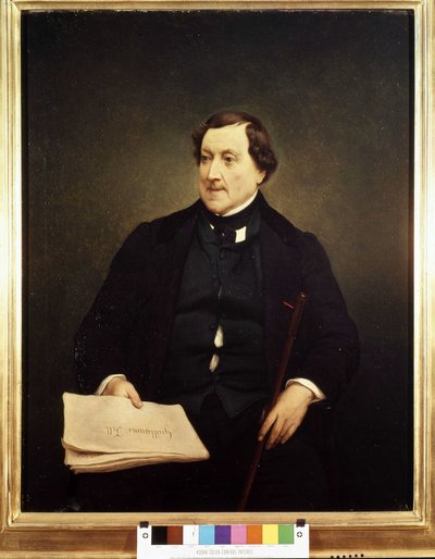 Gioacchino Rossinin (1792-1868) muotokuva - Hayez, Brera-museo, Milano tekijältä Francesco Hayez