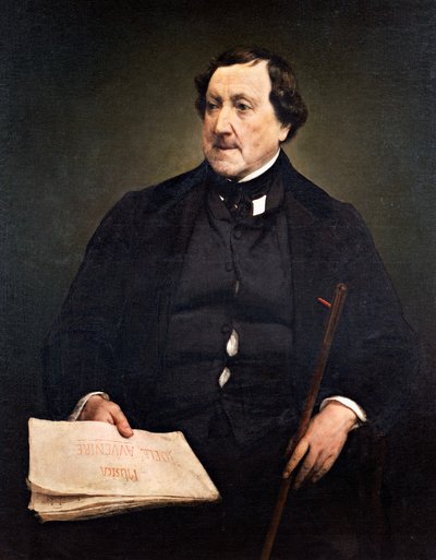 Muotokuva Gioachino Rossinista (Pesaro tekijältä Francesco Hayez